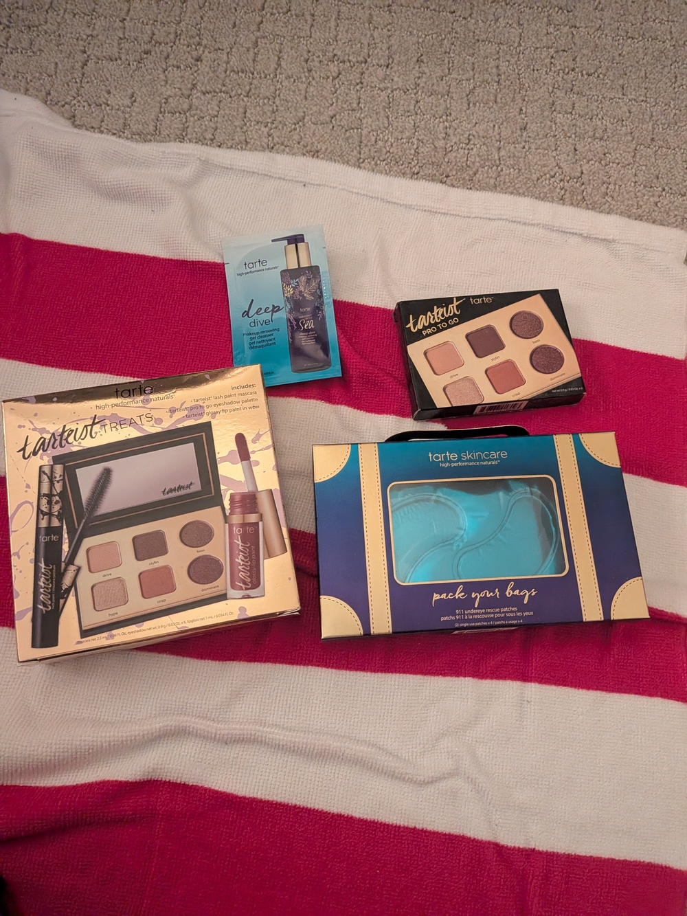 tarte Makeup & Skincare Sets - Blue, Pink, Gold